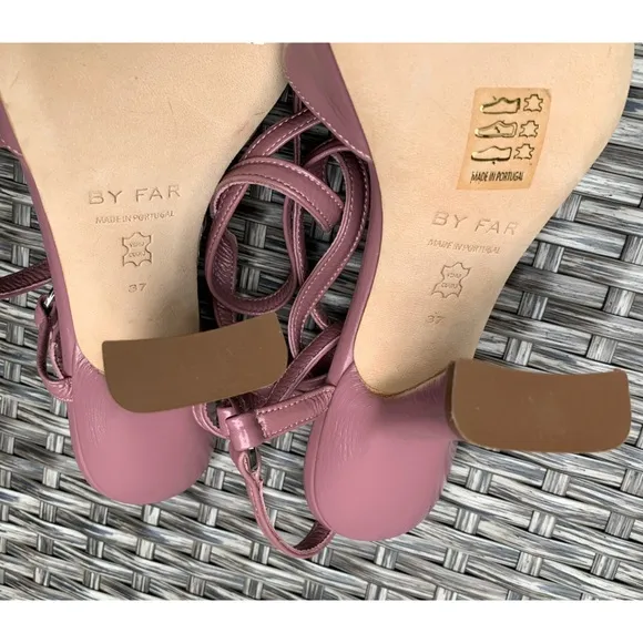 BY FAR Strappy Leather Sandals - Size 37 - NEW -