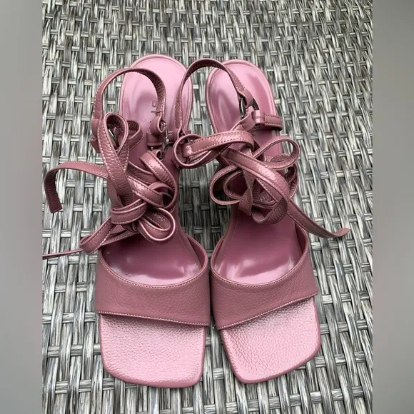 BY FAR Strappy Leather Sandals - Size 37 - NEW -