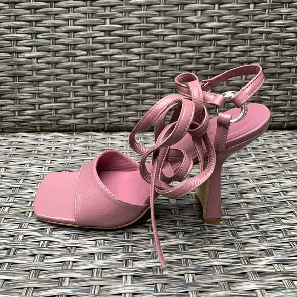 BY FAR Strappy Leather Sandals - Size 37 - NEW -