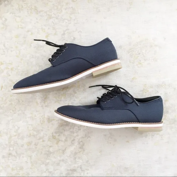 Calvin Klein Mens Shoes Aggussie 7.5 Navy Blue Oxfords