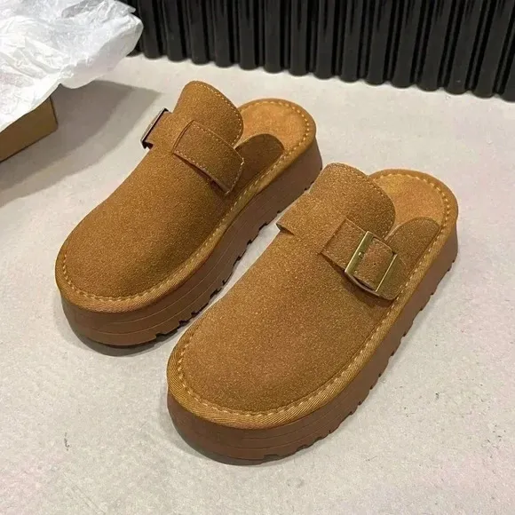 Camel Casual Women's Thick Sole Suede Leather Shoes