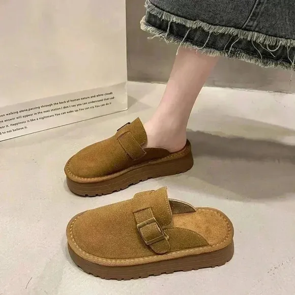 Camel Casual Women's Thick Sole Suede Leather Shoes