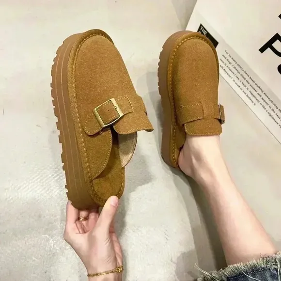 Camel Casual Women's Thick Sole Suede Leather Shoes