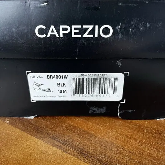 Capezio Women's Size 10 M Silvia 1.25&quot; Heel Ballroom Shoes Oxford Black Italy