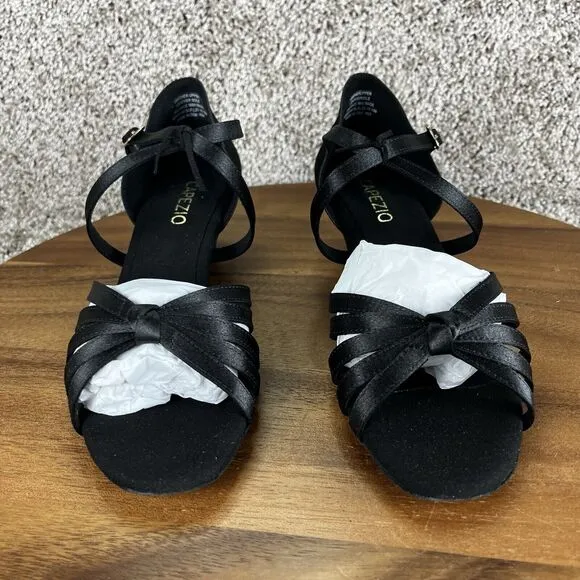 Capezio Women's Size 10 M Silvia 1.25&quot; Heel Ballroom Shoes Oxford Black Italy