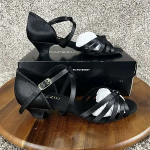 Capezio Women's Size 10 M Silvia 1.25&quot; Heel Ballroom Shoes Oxford Black Italy