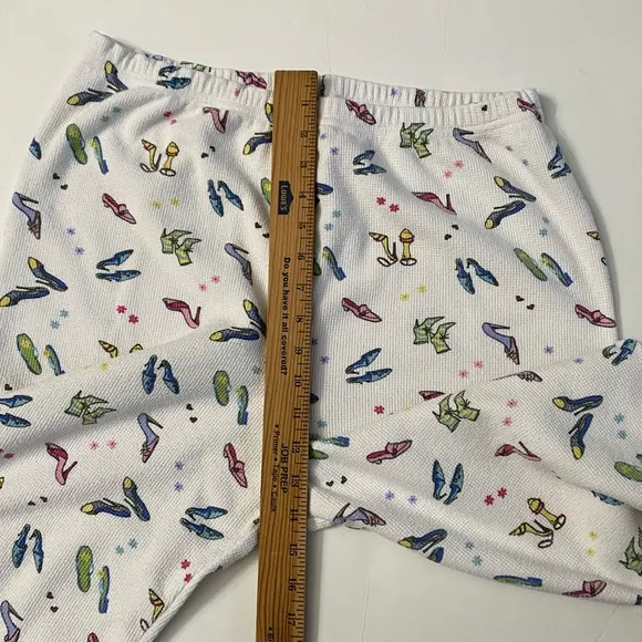 Carole Hochman Vintage High Heel Shoes Print Long-Sleeve Women’s Pajama Set L