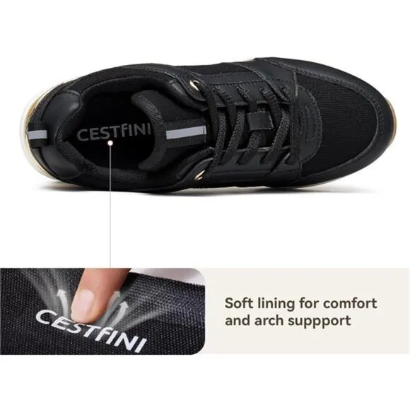 Cestfini Wedge Sneakers for Women - Wedge Tennis Shoes Non-Slip Women Fashion