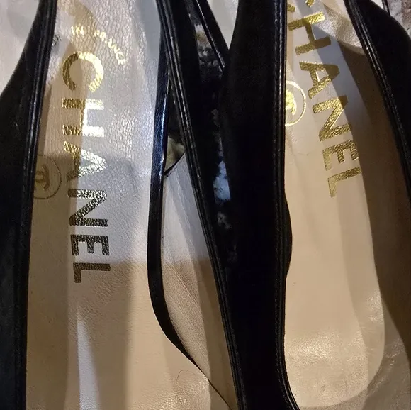 Chanel Black Women's Slingback Shoes