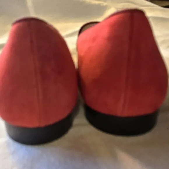 Charlotte Olympia Incy new red suede lips leopard print calfhair girls' flats 33