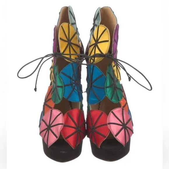 Charlotte Olympia Rainbow Heels / Booties Size 39.5