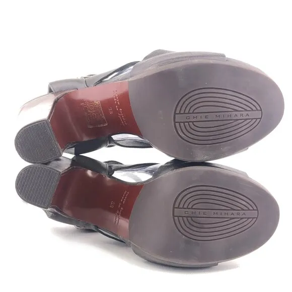 Chie Mihara  Leather Strappy High Heel Shoes EUR 38