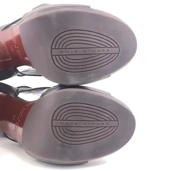 Chie Mihara  Leather Strappy High Heel Shoes EUR 38