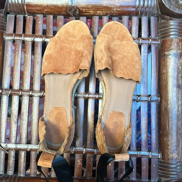 Chloé Lauren espadrille platform sandals in Ochre Delight color Size EU39 US8.5