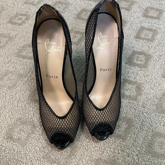 Christian Louboutin Black Patent Heels (never worn)