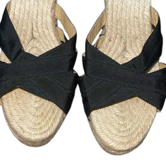 Christian Louboutin Platform Jute Wedge Espadrille Size 37 (US 7)