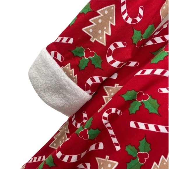Christmas Dress Reversible Holiday Fair Isle Sweaters Girls Red Size Large