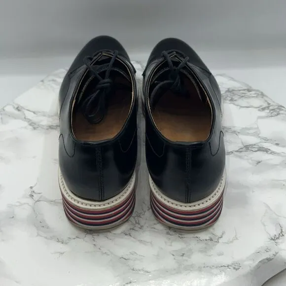 CHURCH’S ENGLISH SHOES Black Impreza Lace Up Platform Derby-38/7.5