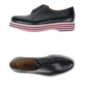 CHURCH’S ENGLISH SHOES Black Impreza Lace Up Platform Derby-38/7.5
