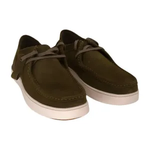 Clarks Black Leather Corston Wally Bootie Mens Shoes, Dark Olive, Size 11.5 M