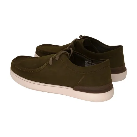 Clarks Black Leather Corston Wally Bootie Mens Shoes, Dark Olive, Size 11.5 M