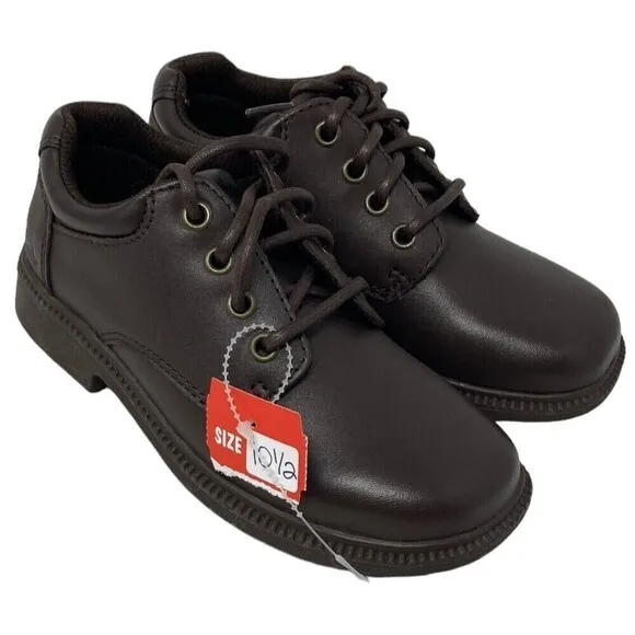 Clarks Boys Brown Deaton Size 10.5 MW US 28 EU Dress Shoes NEW NIB