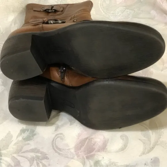 Clarks Womens Mascarpone Cafe Leather Ankle Boots Shoes 9.5
