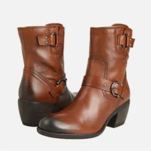 Clarks Womens Mascarpone Cafe Leather Ankle Boots Shoes 9.5