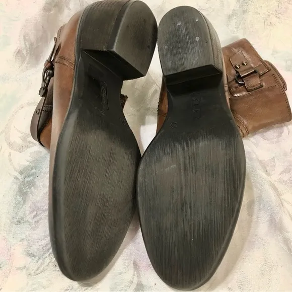 Clarks Womens Mascarpone Cafe Leather Ankle Boots Shoes 9.5