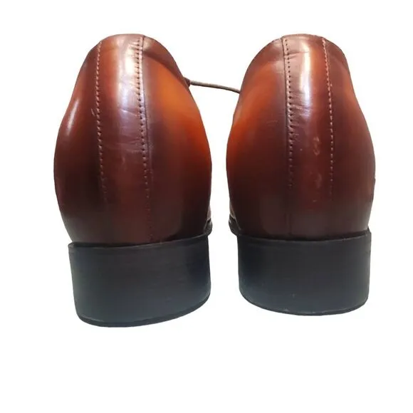 CMR CHAMARIPA Brown Leather Elevator Dress Shoes To Add Height Classic Shoes For