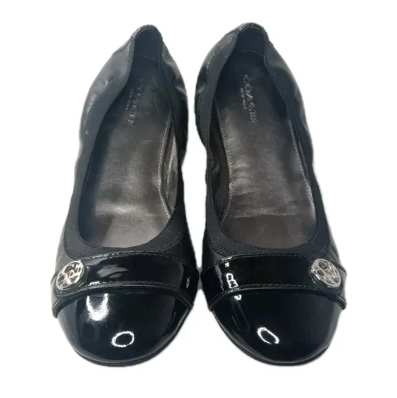 Coach Chelsea Ballet Flats Women's Size 8 Shoes Patent Leather