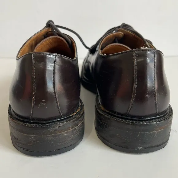 Coach Italy mens brown lace up round toe oxfords dress shoes size 10D
