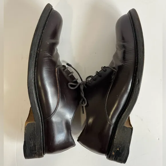 Coach Italy mens brown lace up round toe oxfords dress shoes size 10D