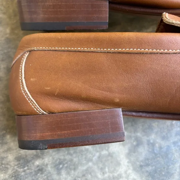 Coach Patterson Horsebite Men’s Driving Shoes Brown Tan Leather Loafers 8.5