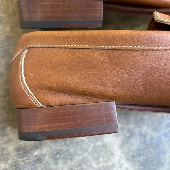Coach Patterson Horsebite Men’s Driving Shoes Brown Tan Leather Loafers 8.5