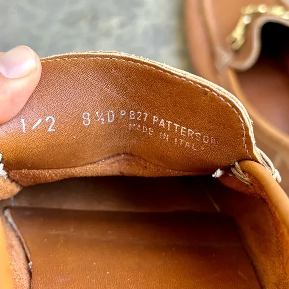 Coach Patterson Horsebite Men’s Driving Shoes Brown Tan Leather Loafers 8.5