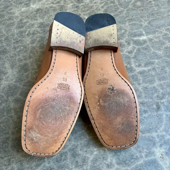 Coach Patterson Horsebite Men’s Driving Shoes Brown Tan Leather Loafers 8.5