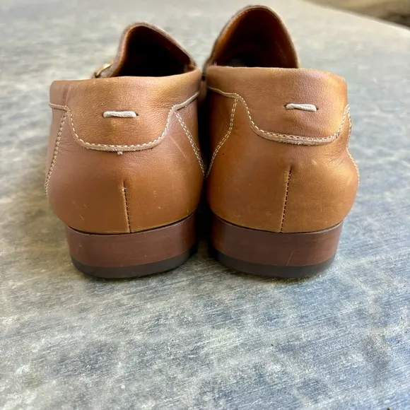 Coach Patterson Horsebite Men’s Driving Shoes Brown Tan Leather Loafers 8.5