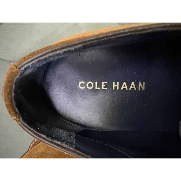 Cole Haan $150 Men's Wingtip Oxfords Dress Shoes Size 8.5 Suede Brown C25050