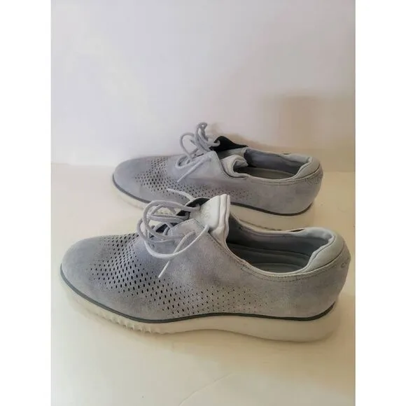 Cole Haan 2 Zero Grand Men's Gray Suede Oxford Shoes Size 10