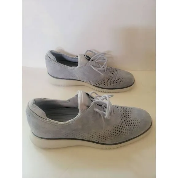 Cole Haan 2 Zero Grand Men's Gray Suede Oxford Shoes Size 10