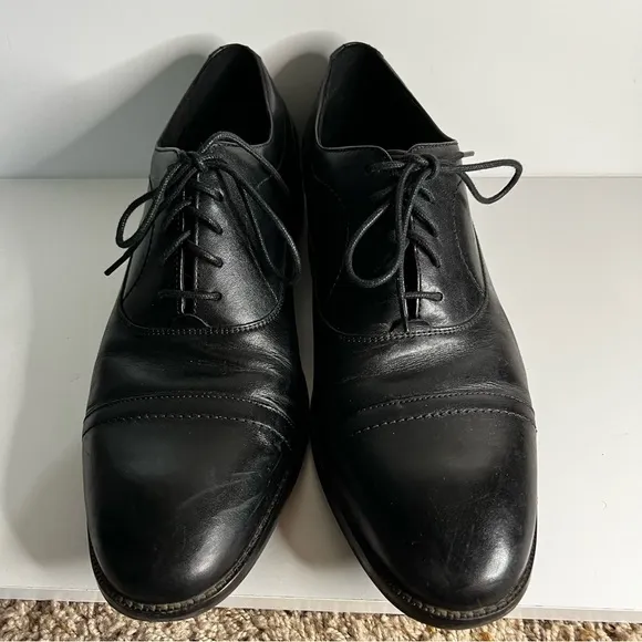 Cole Haan Black Carnegie Cap Toe Derby Dress Shoes