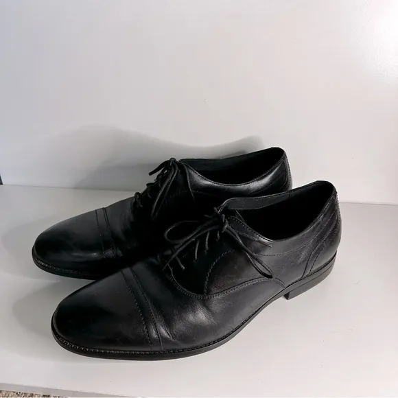 Cole Haan Black Carnegie Cap Toe Derby Dress Shoes