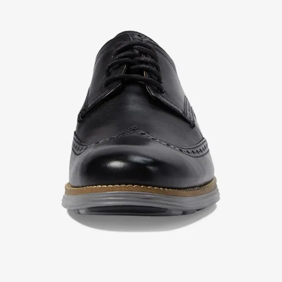 COLE HAAN Black Ironstone OriginalGrand Shortwing Oxford Lace up Men Size 9 NEW
