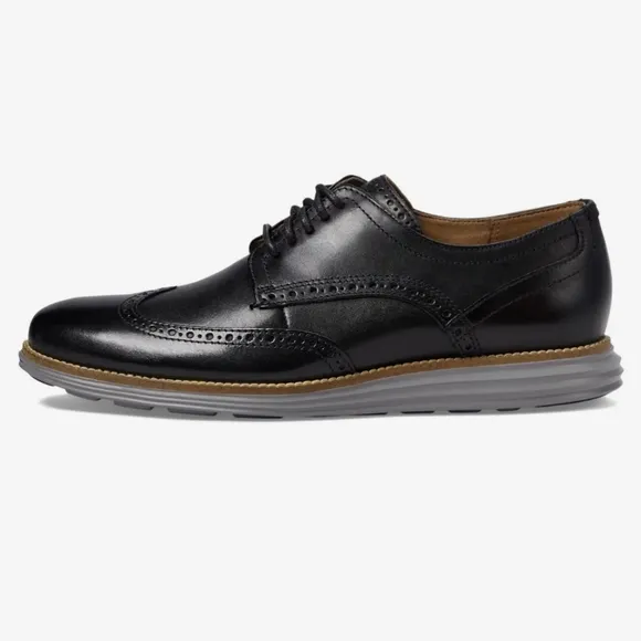 COLE HAAN Black Ironstone OriginalGrand Shortwing Oxford Lace up Men Size 9 NEW