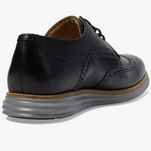 COLE HAAN Black Ironstone OriginalGrand Shortwing Oxford Lace up Men Size 9 NEW