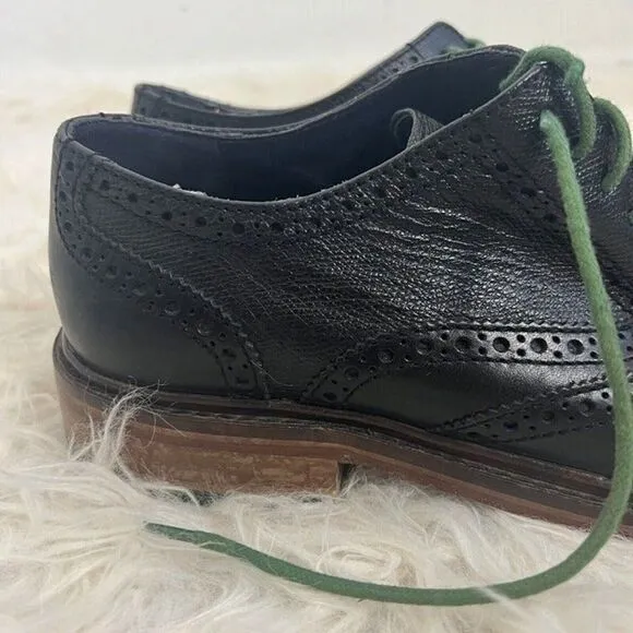 Cole Haan 'Colton' Wingtip Oxfords Derby Black Size 10.5 M Mens Leather Shoes