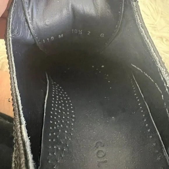 Cole Haan 'Colton' Wingtip Oxfords Derby Black Size 10.5 M Mens Leather Shoes