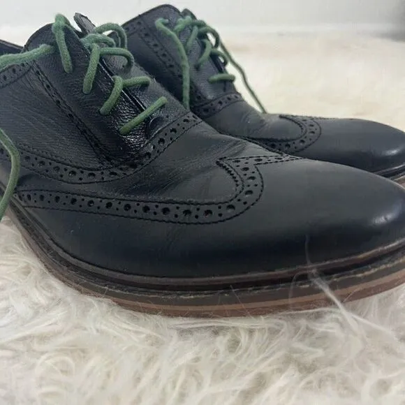 Cole Haan 'Colton' Wingtip Oxfords Derby Black Size 10.5 M Mens Leather Shoes