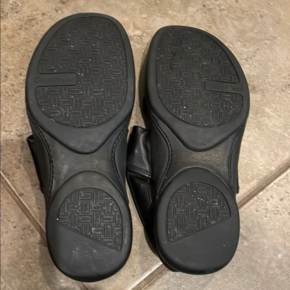 Cole Haan Crawford Black Leather Sandals Mens Size 10.5M Comfort Shoes